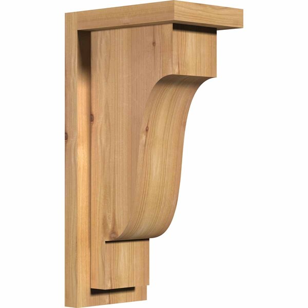 Ekena Millwork Newport Smooth Corbel w/Backplate, Western Red Cedar, 5 1/2"W x 8"D x 16"H COR06X08X16NEW01SWR - main
